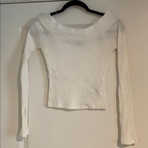 Urban outfitters off shoulder white top